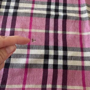 Burberry Pink and Black Plaid Fabric